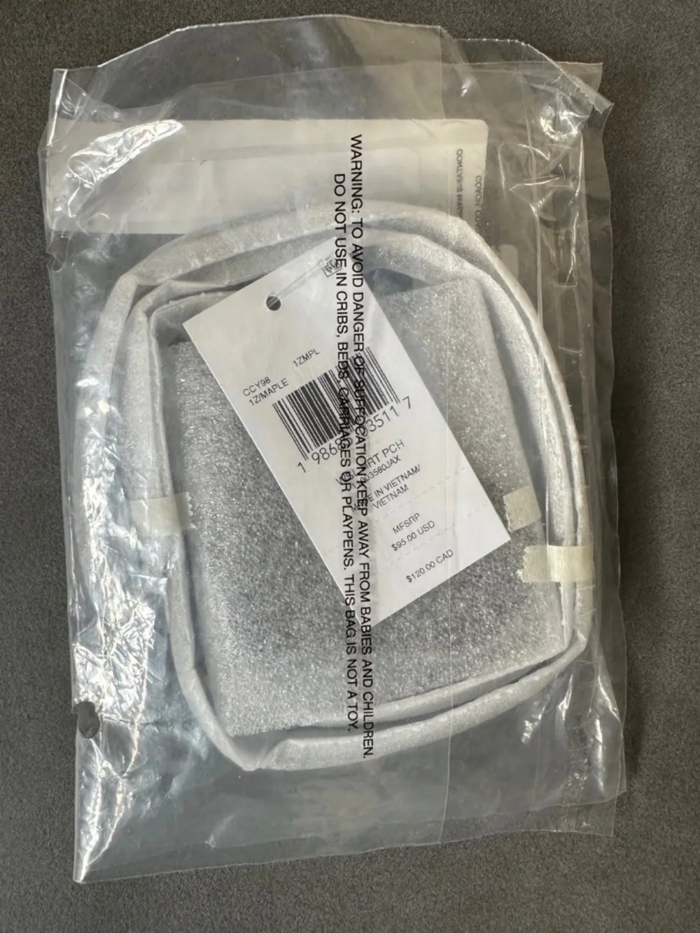 NEW COACH Heart Pouch Necklace Charm CCY98 Dark Brass Maple Leather - NWT - Picture 2 of 4